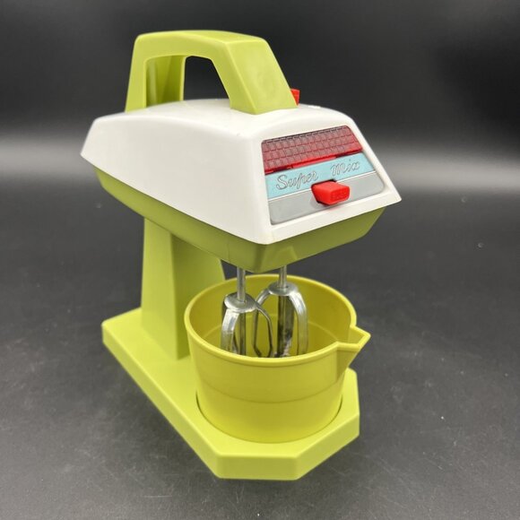 Vintage Sears Toy Super Food Mixer Avocado Green with Bowl Made in Japan 1970s - Picture 4 of 16